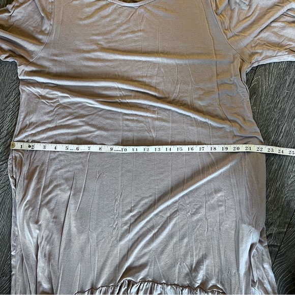 ANNABELLE Super Soft Maxi Dress | Plus Size 3X | 3/4 Sleeves, Pockets, Hi-Lo Hem - Picture 9 of 11